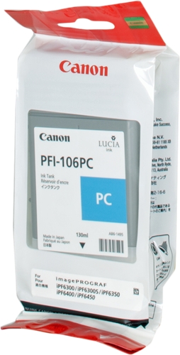 Canon PFI106 Cyan Photo Cartucho de Tinta Original - PFI106PC/6625B001