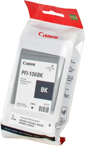 Canon PFI106 Negro Cartucho de Tinta Original - PFI106BK/6621B001