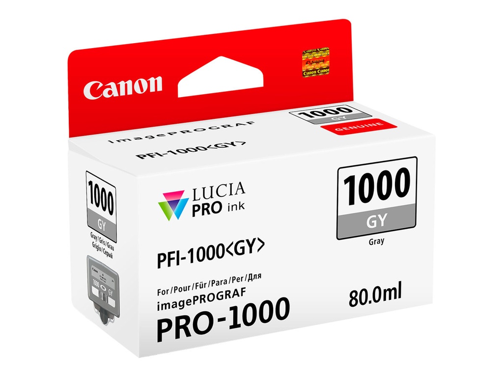 Canon PFI1000 Gris Cartucho de Tinta Original - PFI1000GY/0552C001