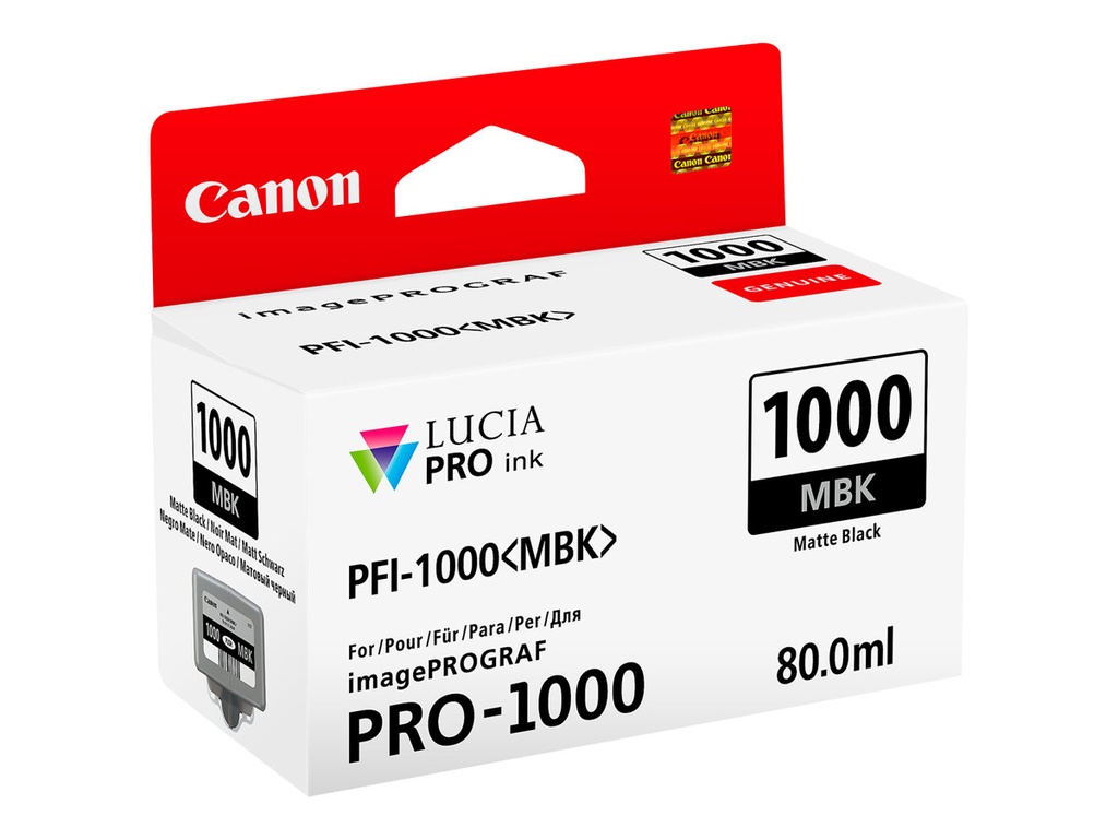 Canon PFI1000 Negro Mate Cartucho de Tinta Original - PFI1000MBK/0545C001