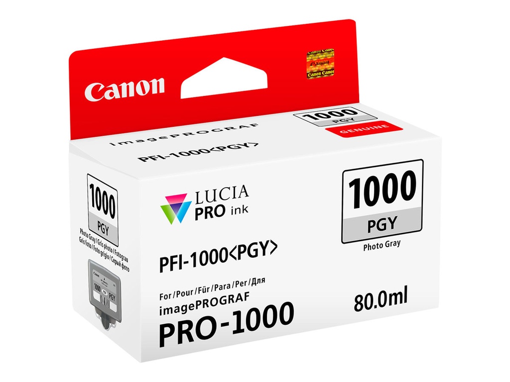 Canon PFI1000 Gris Photo Cartucho de Tinta Original - PFI1000PGY/0553C001