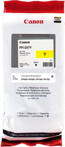 Canon PFI207 Amarillo Cartucho de Tinta Original - PFI207Y/8792B001