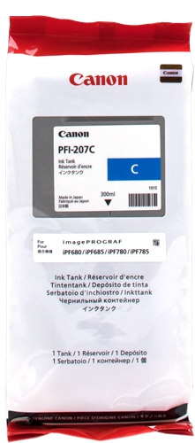 Canon PFI207 Cyan Cartucho de Tinta Original - PFI207C/8790B001