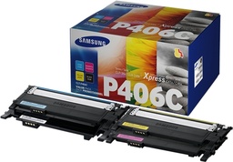 [SU375A] Samsung CLP360/CLX3305 Pack de 4 Cartuchos de Toner Originales - CLT-P406C/SU375A