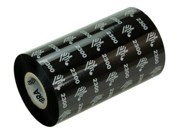 [02300GS08407] Zebra ZipShip 2300 Pack de 12 Cintas de Transferencia Termica Original - Cintas de Cera - Nucleo 12.7mm, Ancho 84mm, Longitud 74m