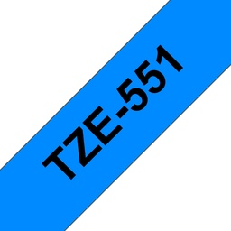 [BR-TZE551] Brother TZe551 Cinta Laminada Generica de Etiquetas - Texto negro sobre fondo azul - Ancho 24mm x 8 metros