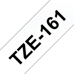 [BR-TZE161] Brother TZe161 Cinta Laminada Generica de Etiquetas - Texto negro sobre fondo transparente - Ancho 36mm x 8 metros