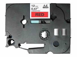[BR-TZE431] Brother TZe431 Cinta Laminada Generica de Etiquetas - Texto negro sobre fondo rojo - Ancho 12mm x 8 metros