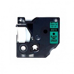 [DYR-45019] Dymo D1 45019 Cinta de Etiquetas Generica para Rotuladora - Texto negro sobre fondo verde - Ancho 12mm x 7 metros - Reemplaza S0720590