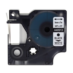 [DYR-40913] Dymo D1 40913 Cinta de Etiquetas Generica para Rotuladora - Texto negro sobre fondo blanco - Ancho 9mm x 7 metros - Reemplaza S0720680