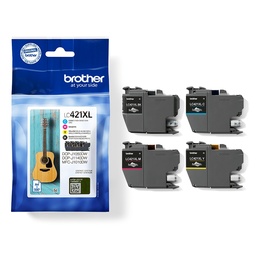 [LC421XLVAL] Brother LC421XL Pack de 4 Cartuchos de Tinta Originales - LC421XLVAL