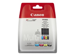[6509B009] Canon CLI551 Pack de 4 Cartuchos de Tinta Originales - 6509B009
