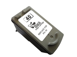 [CI-PG40(U)] Canon PG40/PG50/PG37 Negro Cartucho de Tinta Remanufacturado - Muestra Nivel de Tinta - Reemplaza 0615B001/0616B001/2145B001