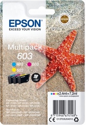 [C13T03U54010] Epson 603 Pack de 3 Cartuchos de Tinta Originales - Cyan, Magenta, Amarillo - C13T03U54010