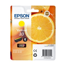 [C13T33444012] Epson T3344 (33) Amarillo Cartucho de Tinta Original - C13T33444012