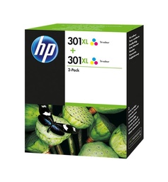 [D8J46AE] HP 301XL Color Pack de 2 Cartuchos de Tinta Originales - D8J46AE